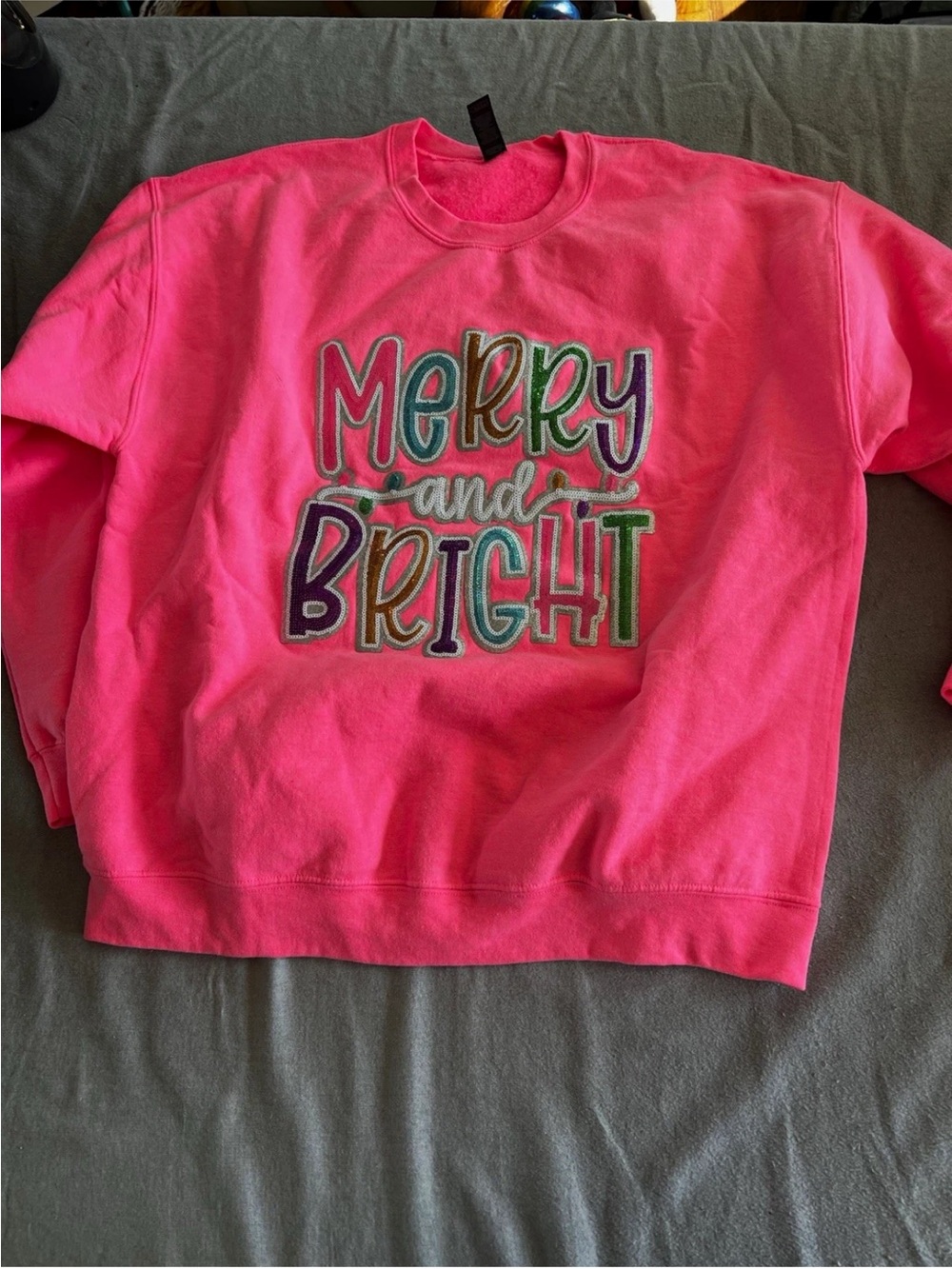 Merry and Bright Pink women’s Sweatshirt